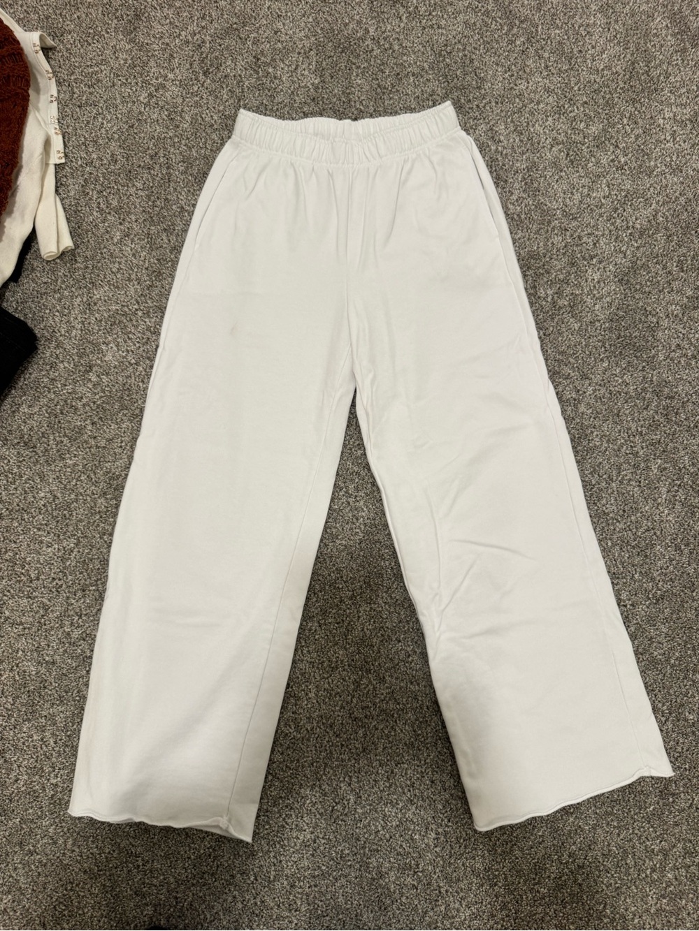 GAP White Wide-Leg Sweatpants